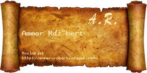 Ammer Róbert névjegykártya